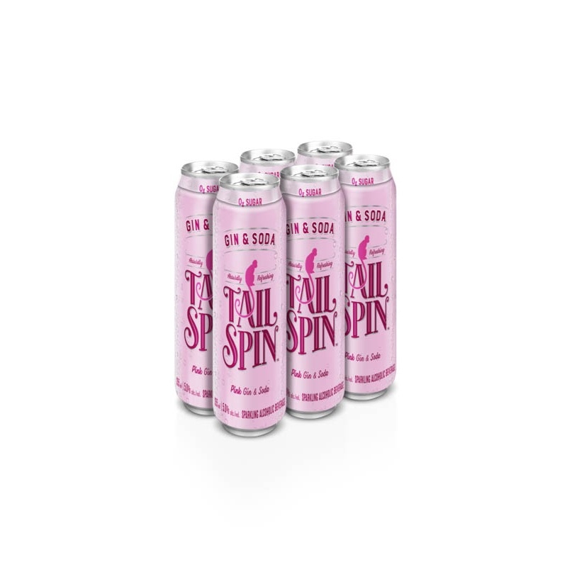 TAIL SPIN 0G PINK GIN & SODA 6PK